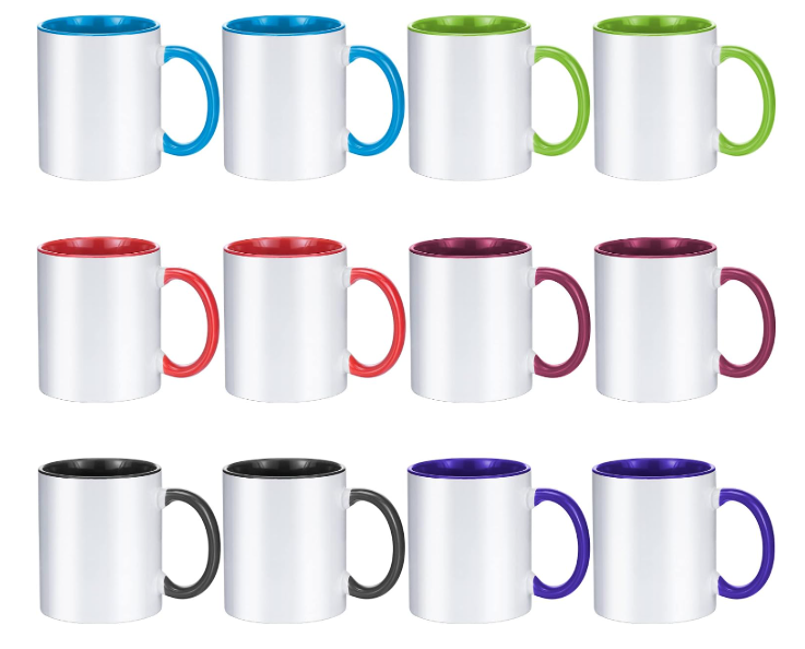 11 OZ ASSORTED COLOR SUBLIMATION MUG
